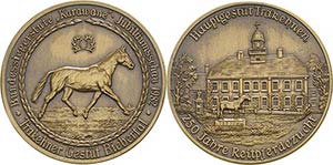 Tiere/Tierzucht Pferde Bronzemedaille 1982 ... 