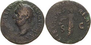 Kaiserzeit Vitellius 69 As 69, Taracco Kopf ... 