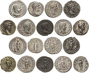 Römische Münzen Lot-9 Stück Interessantes ... 