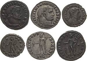 Römische Münzen Lot-3 Stück Folles ... 
