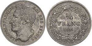 Belgien-Königreich Leopold I. 1830-1865 1/4 ... 