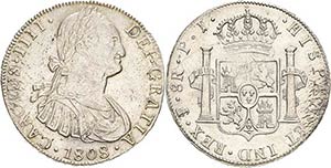Bolivien Karl IV. 1788-1808 8 Reales 1808, ... 