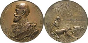 Rumänien Karl I. 1881-1914 Bronzemedaille ... 