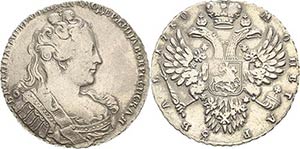 Russland Anna Iwanowna 1730-1740 Rubel 1730, ... 