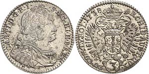 Habsburg Karl VI. 1711-1740 3 Kreuzer 1738, ... 