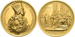 Habsburg Josef II. 1764-1790 Goldmedaille ... 