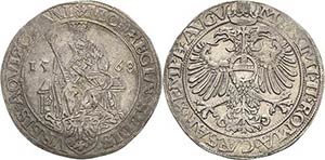 Aachen  Taler 1568. Mit Titel Maximilian II  ... 