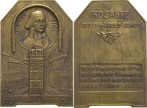 Berlin  Bronzeplakette 1911 (Godet & Sohn, ... 