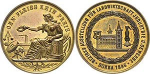Borna  Vergoldete Silbermedaille 1894. ... 