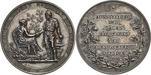 Dresden  Silbermedaille 1896 ... 