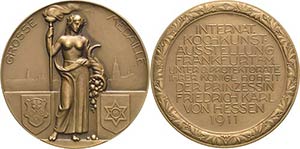 Frankfurt am Main  Bronzemedaille 1911 ... 