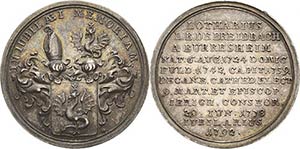 Fulda-Stadt  Silbermedaille 1792. Auf das ... 