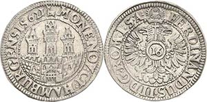 Hamburg  1/2 Taler (16 Schilling) 1621. Mit ... 