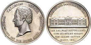 Hamburg  Silbermedaille 1841 (H. F. Alsing) ... 