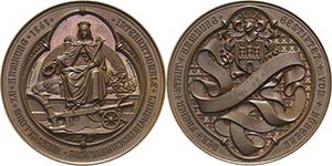 Hamburg  Bronzemedaille 1863 (H. Lorenz/E. ... 