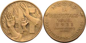Drittes Reich  Bronzemedaille 1932 (GIW) Auf ... 