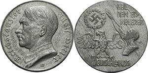 Drittes Reich  Zinkmedaille o.J. (B.H. ... 