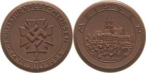 Drittes Reich  Braune Porzellanmedaille 1934 ... 