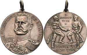 Erster Weltkrieg  Versilberte Bronzemedaille ... 