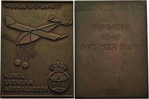 Luft- und Raumfahrt  Bronzeplakette 1940 (C. ... 