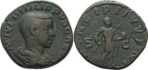 Kaiserzeit Philippus II. 244-249 Sesterz ... 
