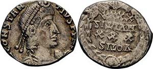 Kaiserzeit Constantius 351-355 Siliqua ... 