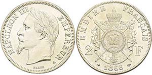 Frankreich Napoleon III. 1852-1870 2 Francs ... 