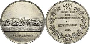 Altenberg  Zinnmedaille 1861 (unsigniert) ... 