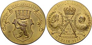 Berlin  Vergoldete Bronzemedaille 1901 ... 