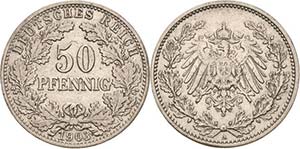 Kleinmünzen  50 Pfennig 1903 A  Jaeger 15 ... 
