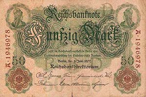 Deutsches Reich bis 1945Reichsbanknoten und ... 