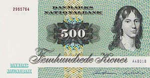 AuslandDänemark 500 Kroner 1980.  WPM 52 c ... 