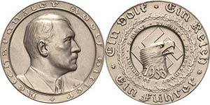 Drittes Reich Silbermedaille 1933 (F. Beyer) ... 