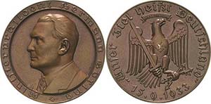 Drittes Reich Bronzemedaille 1933 (F. Beyer) ... 