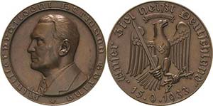 Drittes Reich Bronzemedaille 1933 (F. Beyer) ... 