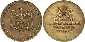 Drittes Reich Bronzegussmedaille 1933 ... 