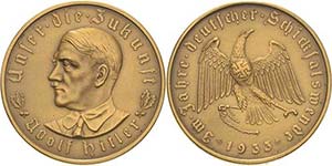Drittes Reich Vergoldete Bronzemedaille 1933 ... 