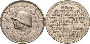 Drittes Reich Silbermedaille 1935 (Beyer) ... 