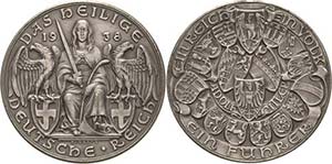 Drittes Reich Weißmetallmedaille 1938 (K. ... 