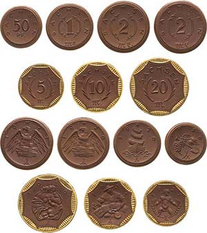 Porzellanmünzen - ReichsmünzenSachsen 50 ... 