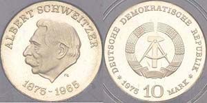 Gedenkmünzen Polierte Platte 10 Mark 1975. ... 