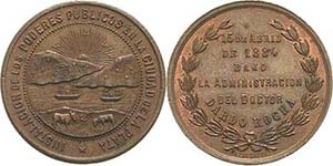Argentinien Bronzemedaille 1884. Auf die ... 
