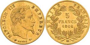 FrankreichNapoleon III. 1852-1870 5 Francs ... 