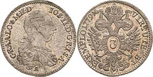HabsburgJosef II. 1764-1790 3 Kreuzer 1779, ... 