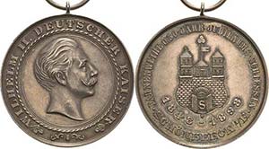Anhalt-OrteSchönebeck Silbermedaille 1898. ... 