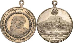 Annaberg Versilberte Bronzemedaille 1896 ... 