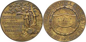 Aue Vergoldete Silbermedaille 1909. ... 