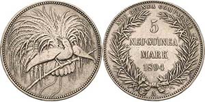 Deutsch-Neuguinea 5 Neu-Guinea Mark 1894 A  ... 