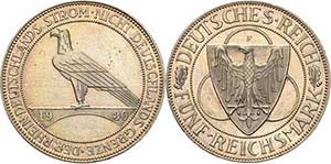 Gedenkausgaben 5 Reichsmark 1930 F ... 
