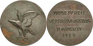 Medaillen Bronzegussmedaille 1929 ... 